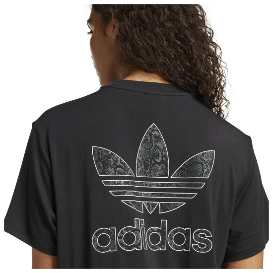 Adidas Γυναικεία κοντομάνικη μπλούζα Snakeskin Trefoil Tee